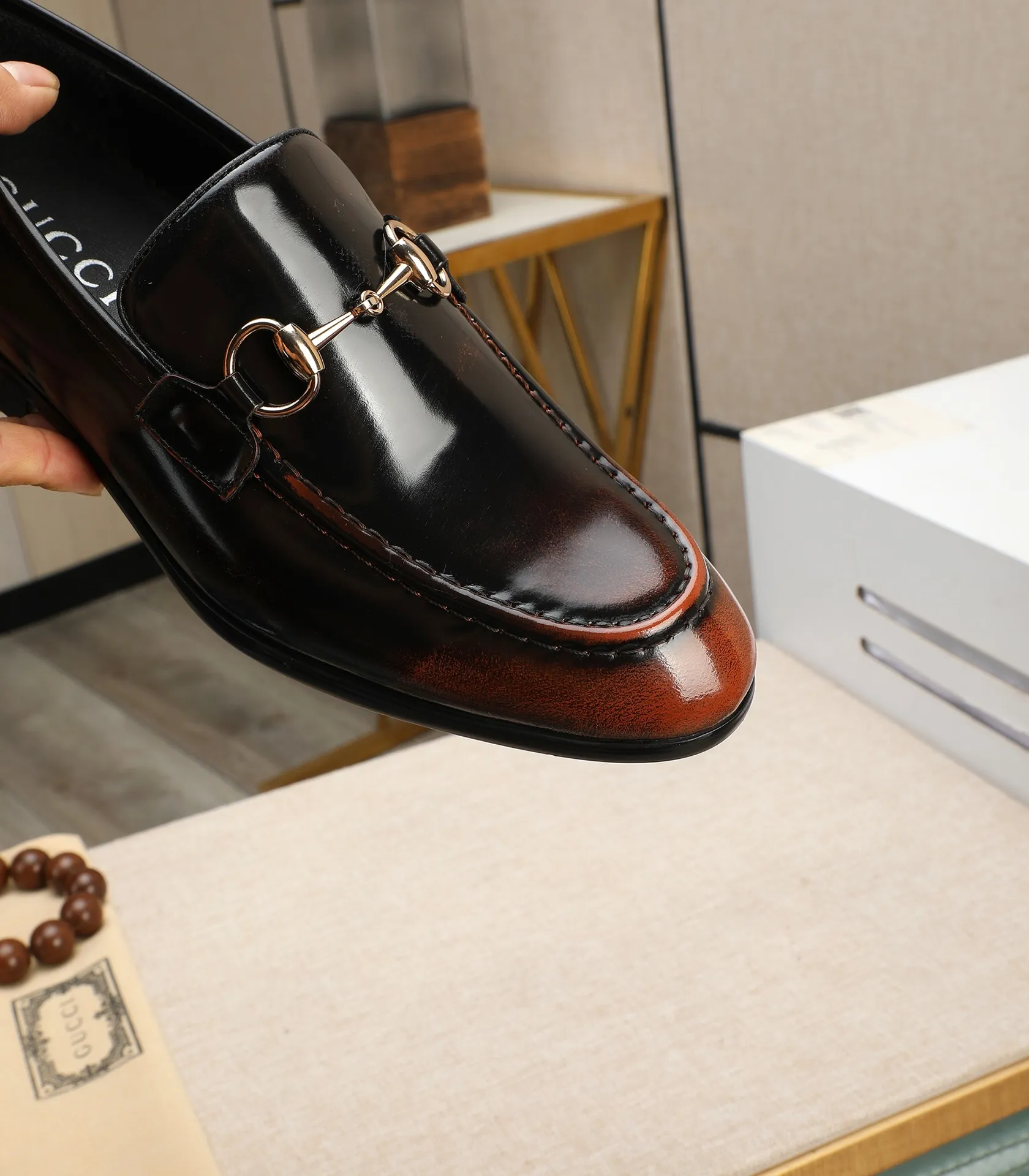Men's shoes💰540📛📛Original (water-dyed cowhide) Gucci GUCCI official website formal shoes🌀 Italian🇮🇹imported cowhide➕top imported water-dyed cowhide lining💋Finely handmade original bottom, the real thing looks better when photographed in person Standard size 38-44